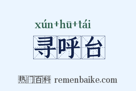 寻呼台是什么意思的图片